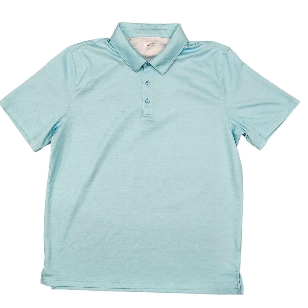 BCG Golf Men's Aqua Blue Short Sleeve 3 Button Polo Shirt Size XL
